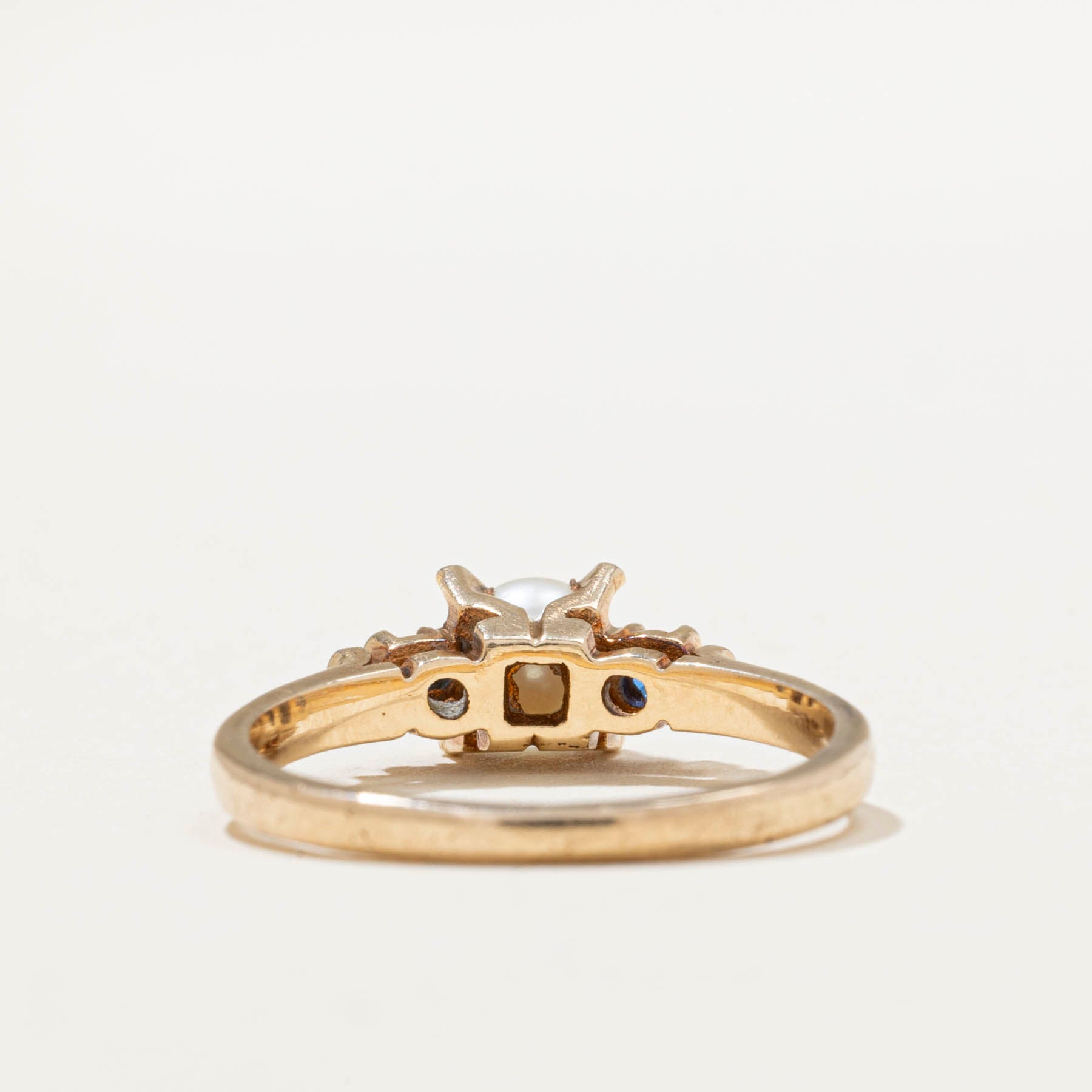 Pearl & Synthetic Spinel Ring | 0.06ctw | SZ 6