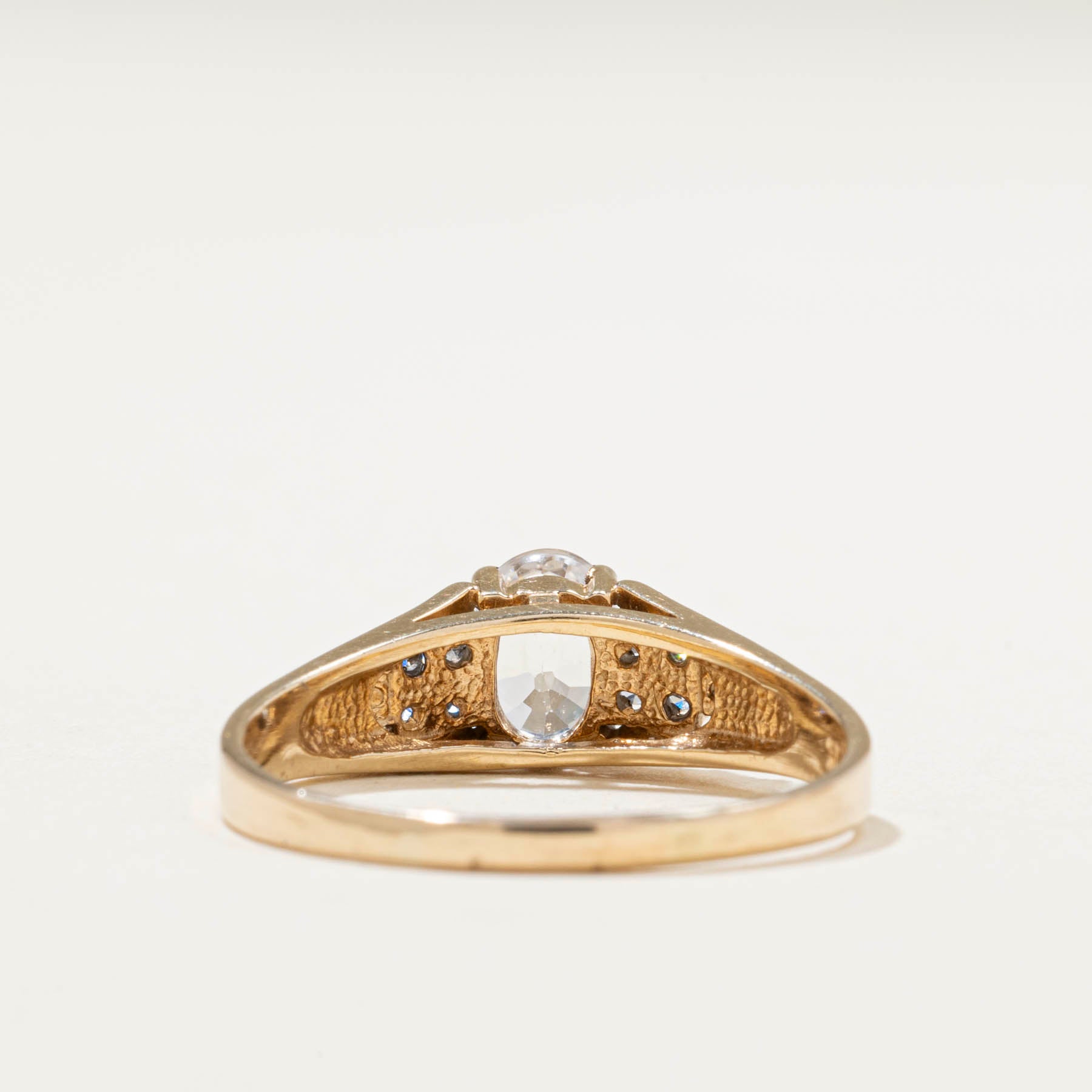 Zircon & Diamond Tapered Ring | 1.30ct | 0.06ctw | SZ 9