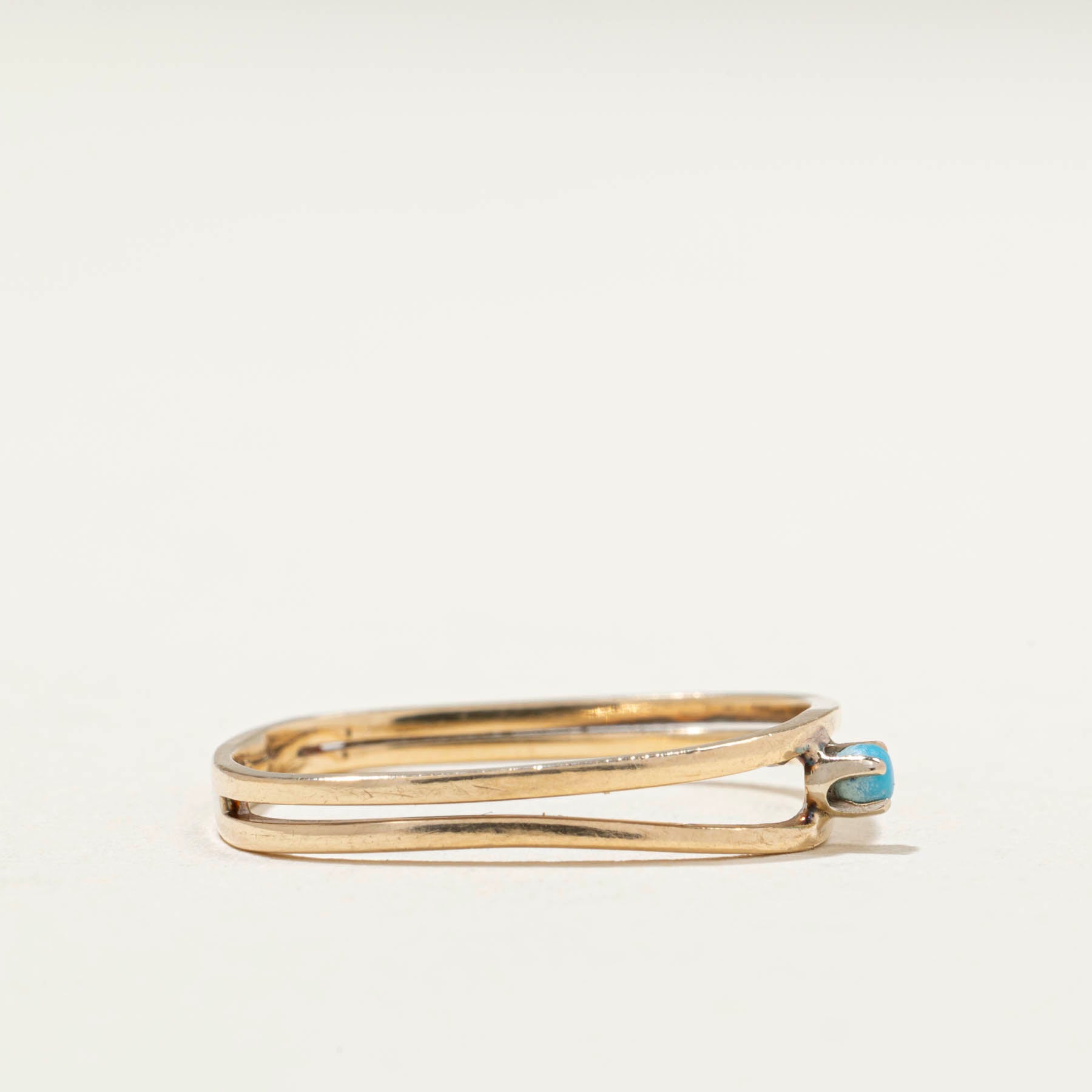 Single Stone Turquoise Ring | 0.02ct | SZ 6.75