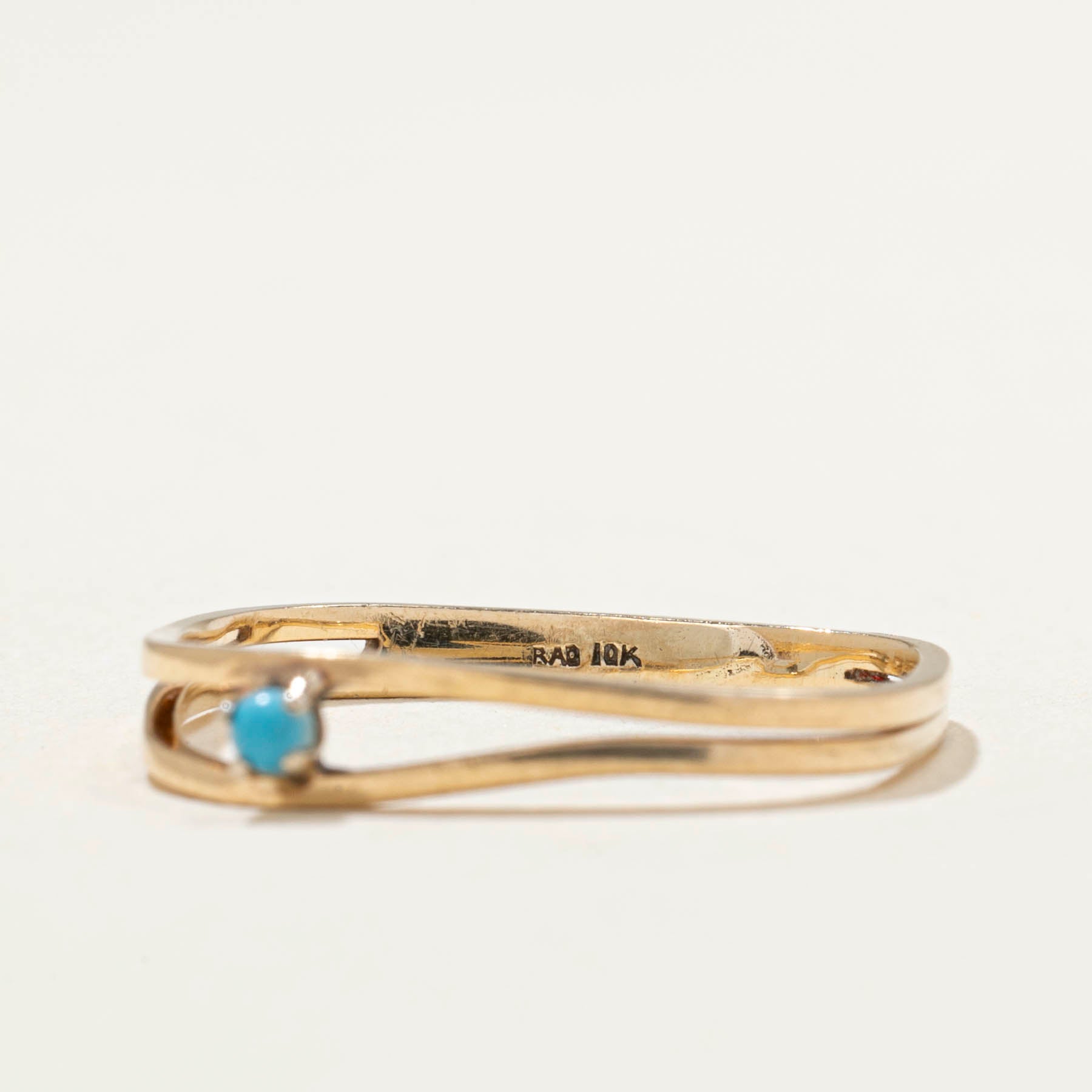 Single Stone Turquoise Ring | 0.02ct | SZ 6.75