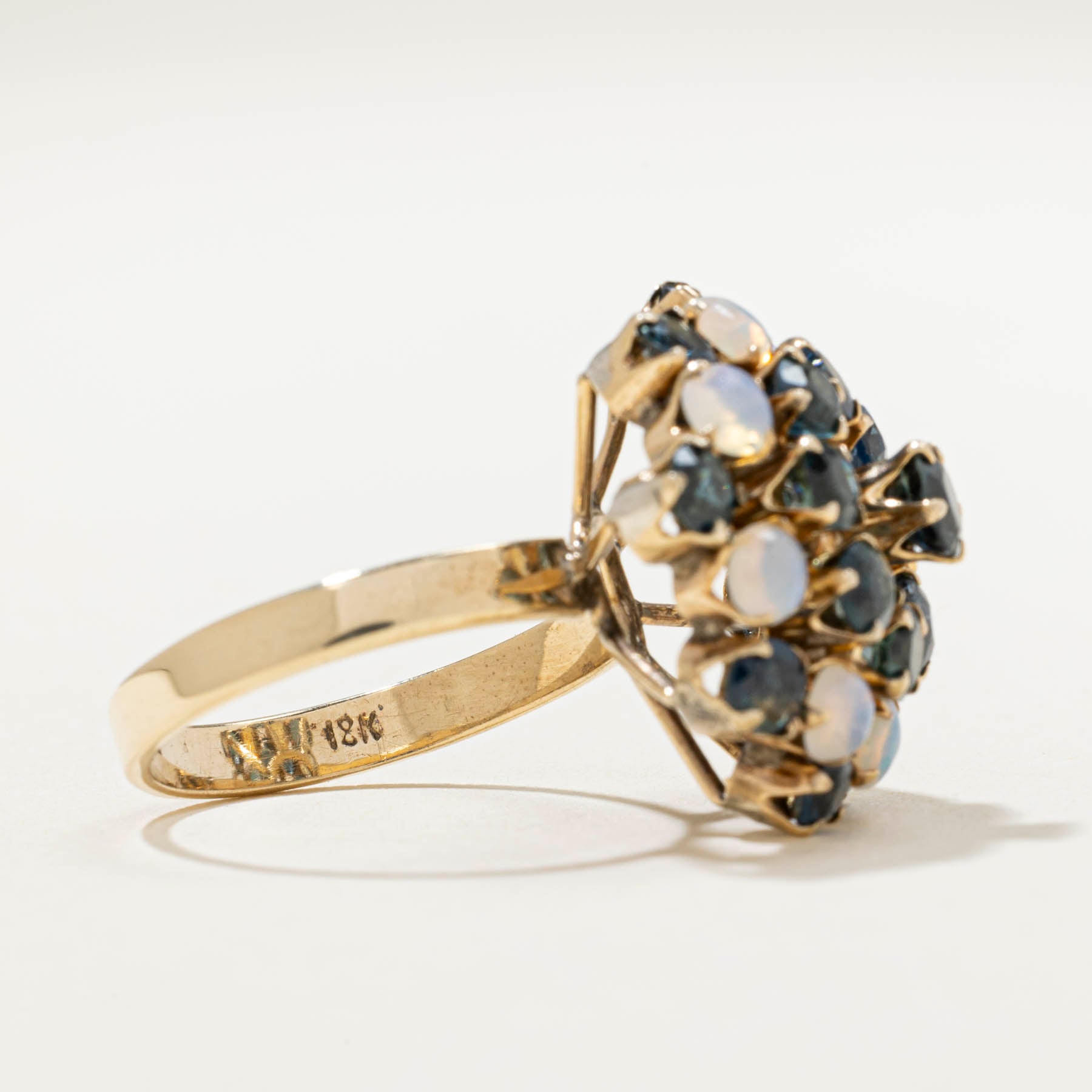 Sapphire & Opal Cocktail Ring | 3.64ctw | SZ 6.25