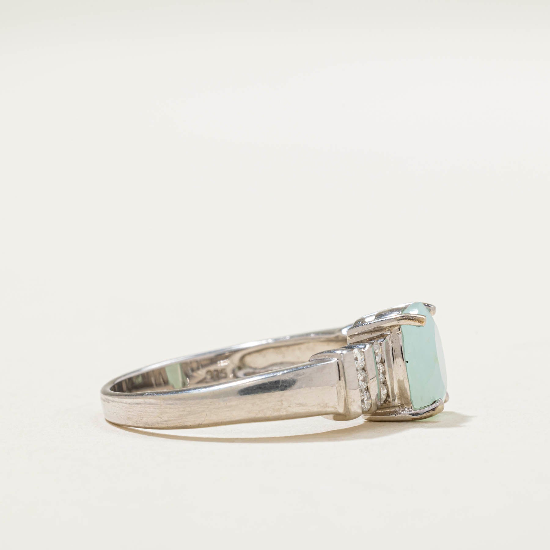 Birmingham Oval Cabochon Opal & Diamond Ring | 1.00ct | 0.16ctw | SZ 7