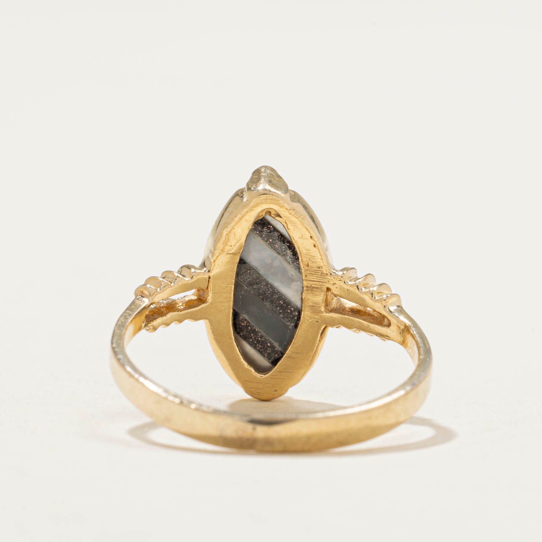 Composite Shell & Goldstone Ring | 1.20ct | SZ 4.25