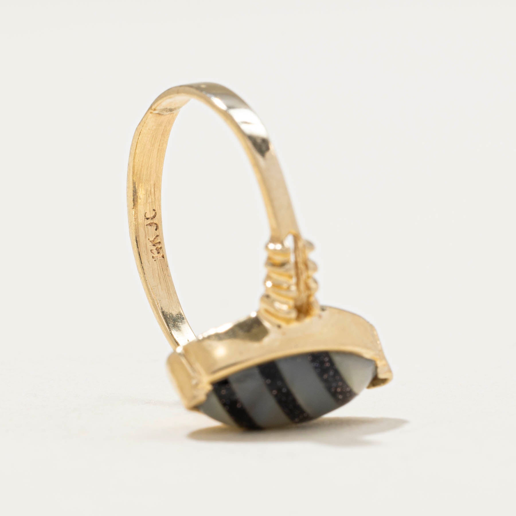 Composite Shell & Goldstone Ring | 1.20ct | SZ 4.25