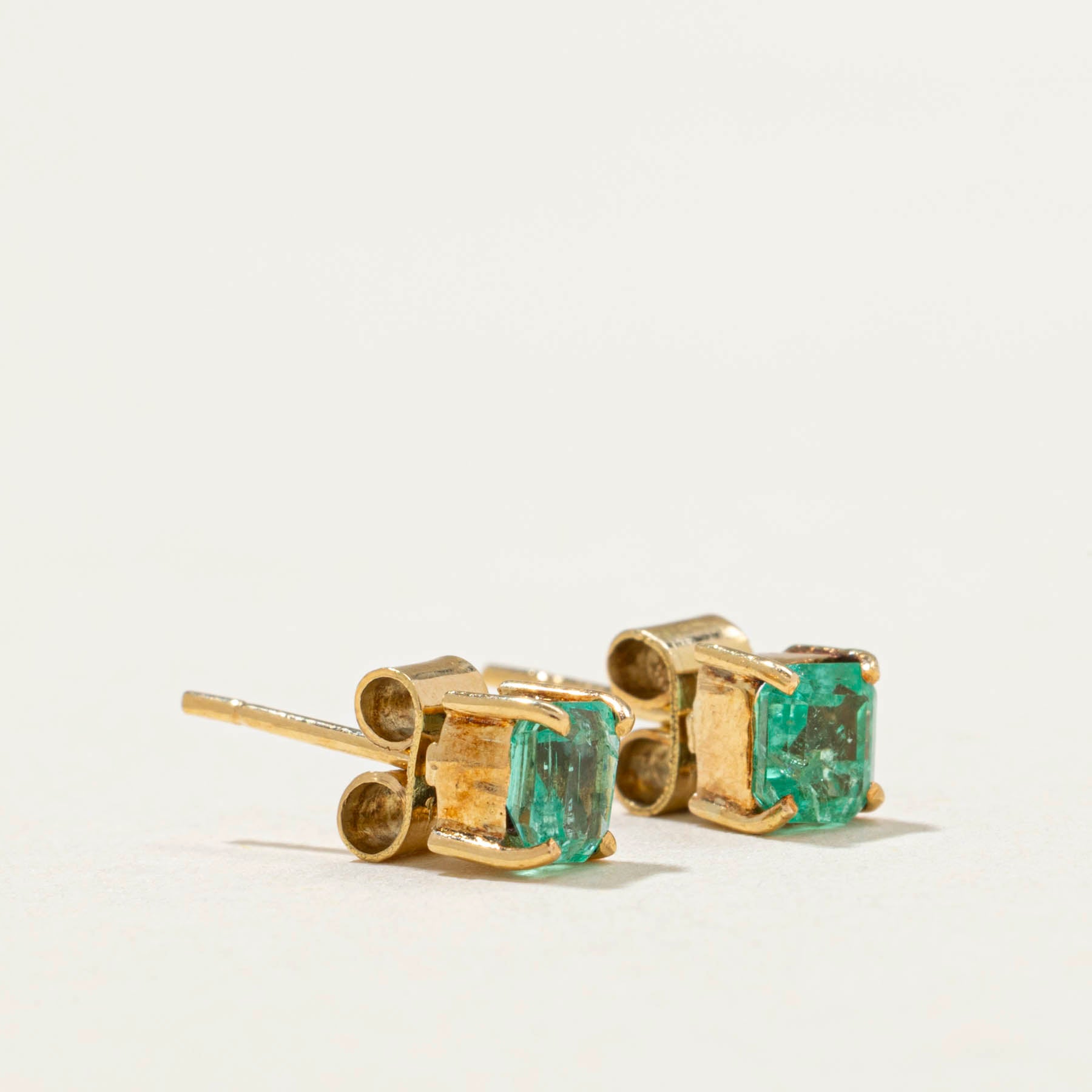 Emerald Stud Earrings | 0.34ctw