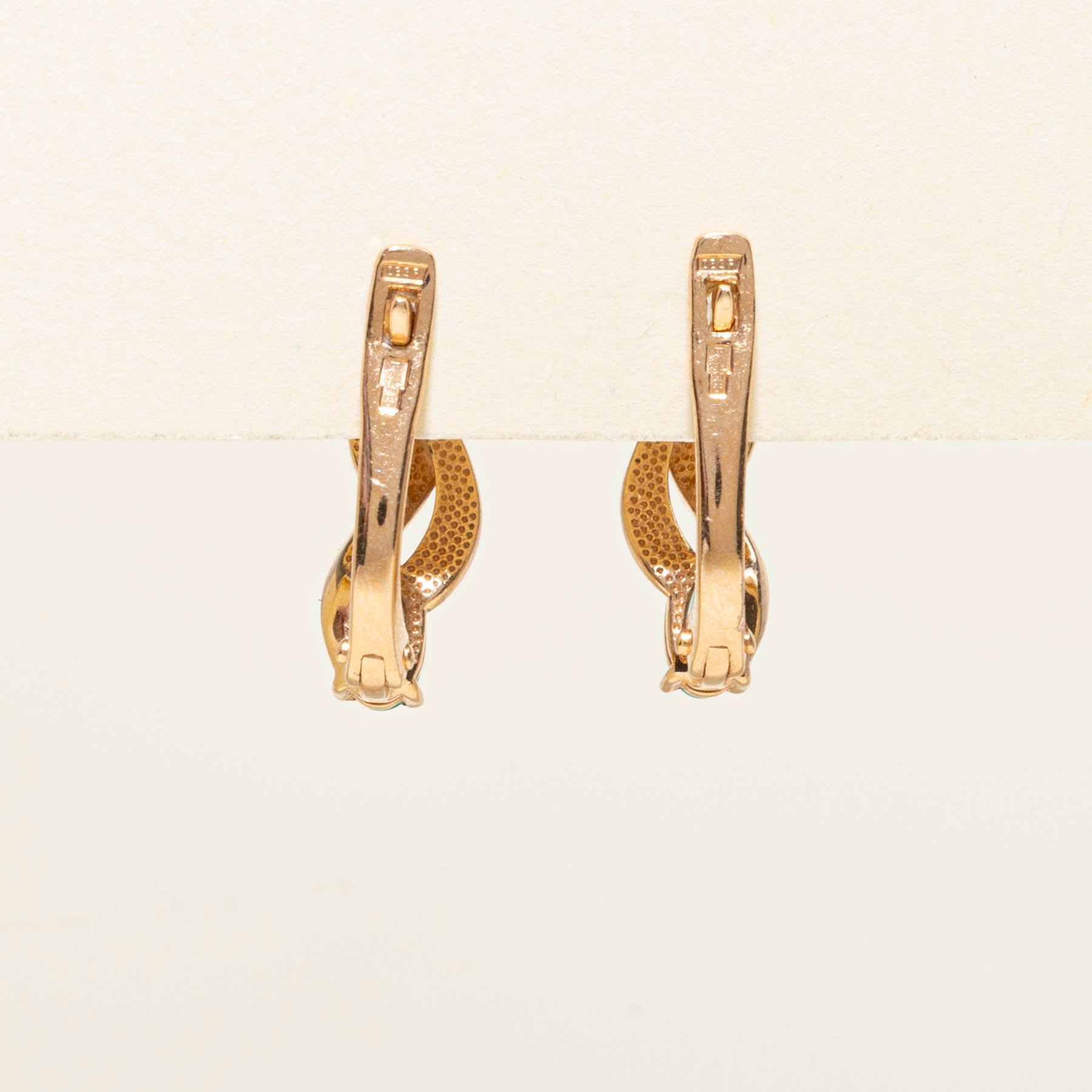 Emerald & Diamond Crossover Earrings | 0.30ctw | 0.05ctw |