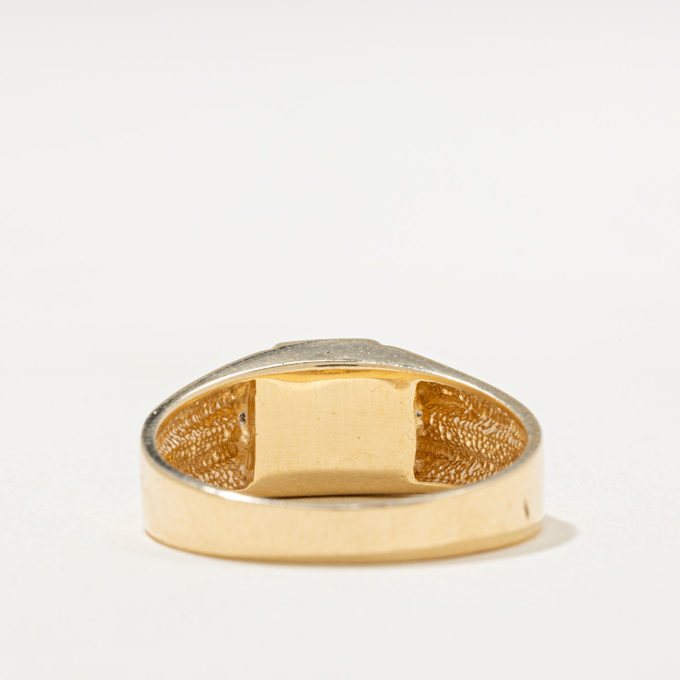 14K Bezel Set Onyx Signet Ring | 0.50ct | SZ 8