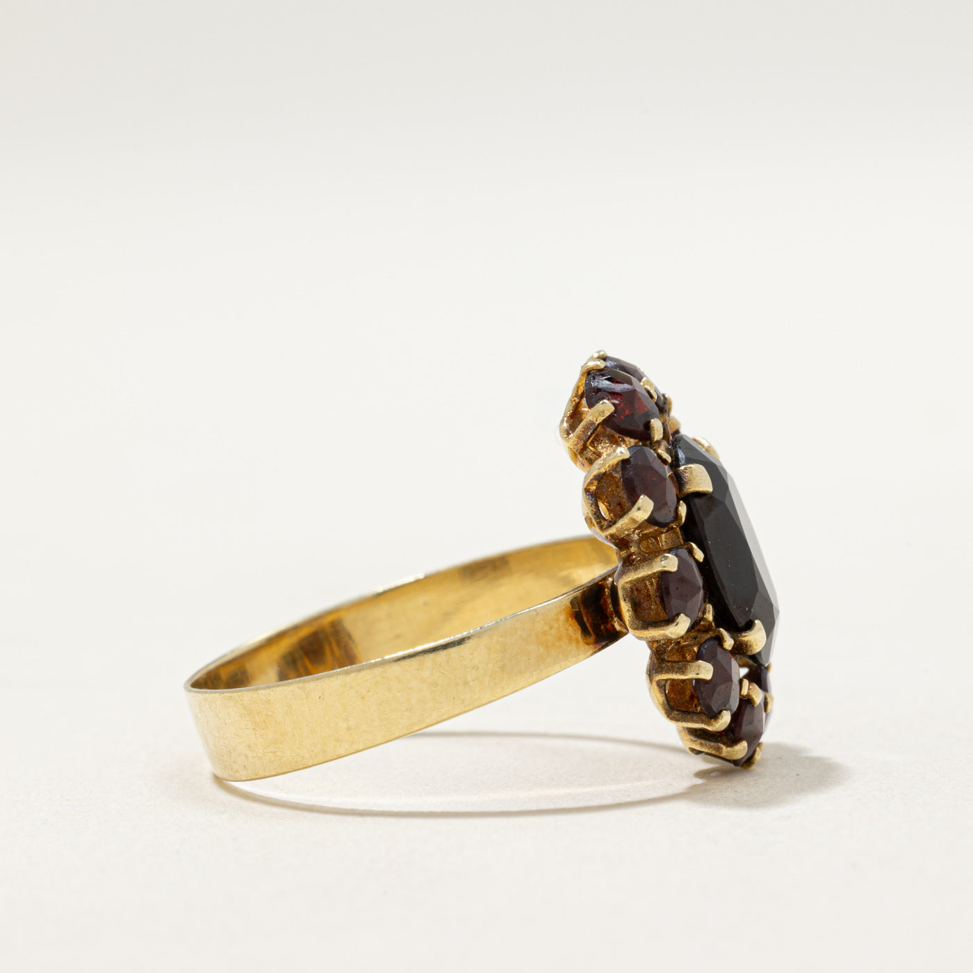 Halo Garnet Cocktail Ring | 4.00ctw | SZ 8.25
