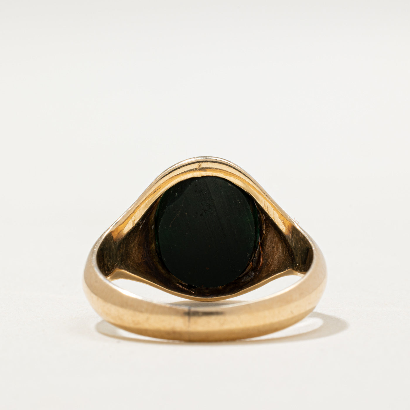 10K Bloodstone Signet Ring | 2.00ct | SZ 8.25