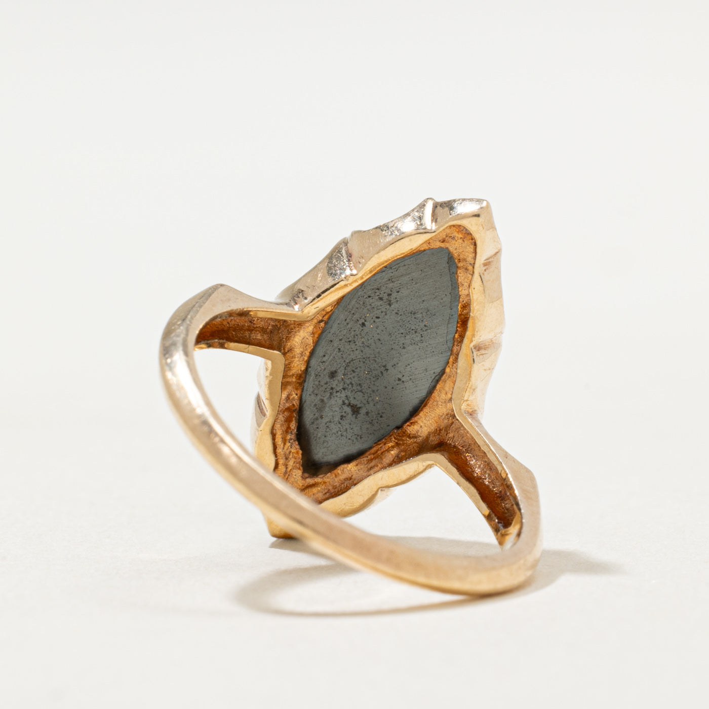 10K Marquise Cut Hematite Ring | 1.90ct | SZ 4