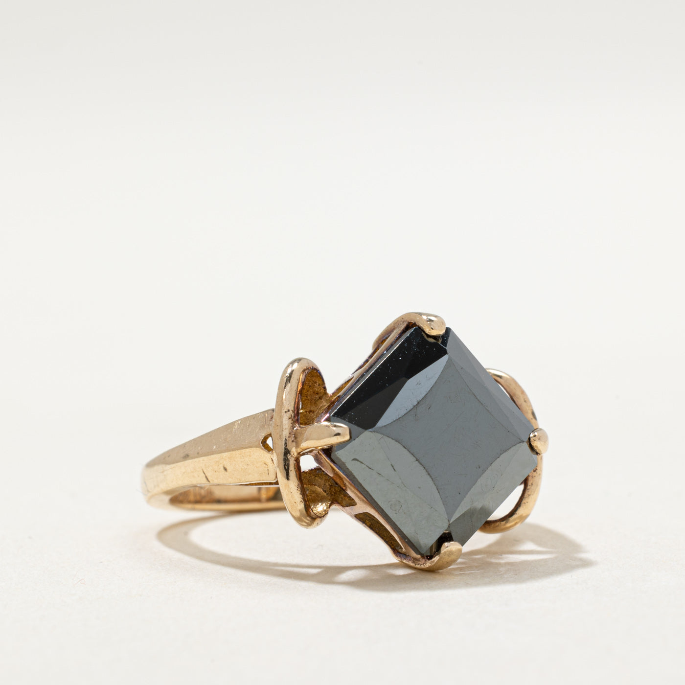 10K Hematite Cocktail Ring | 3.60ct | SZ 6