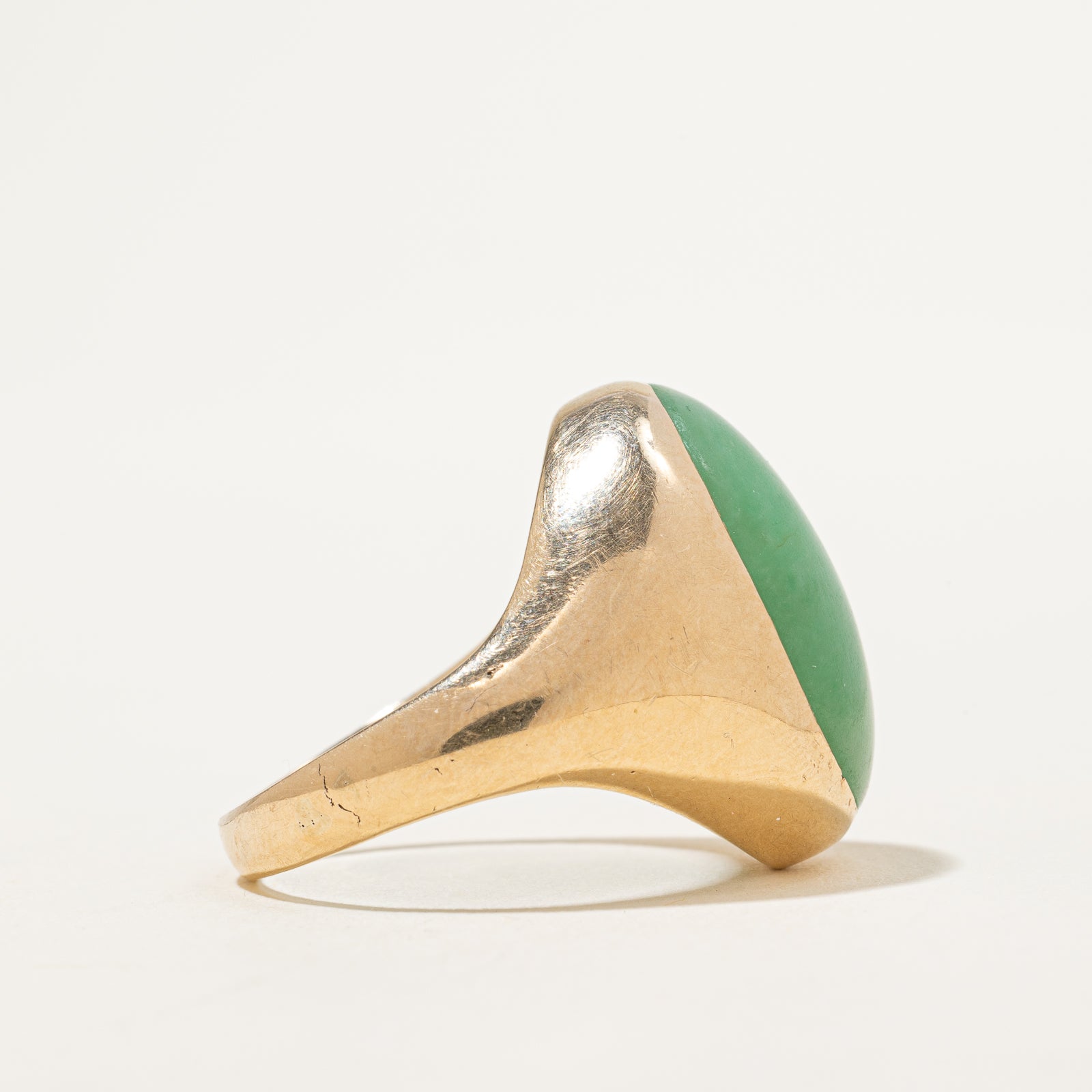 Oval Cabochon Jade Cocktail Ring | 15.00ct | SZ 8.25
