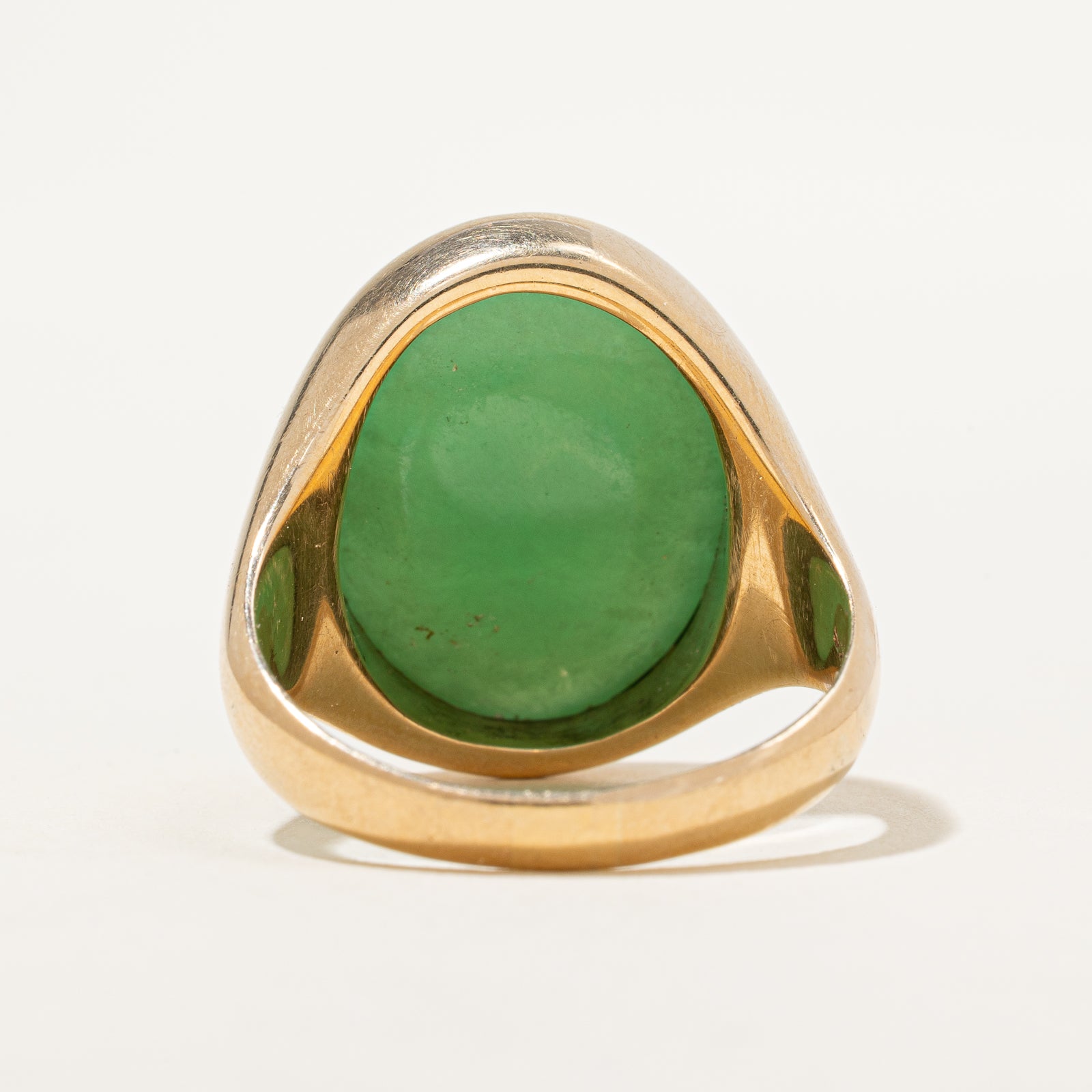 Oval Cabochon Jade Cocktail Ring | 15.00ct | SZ 8.25