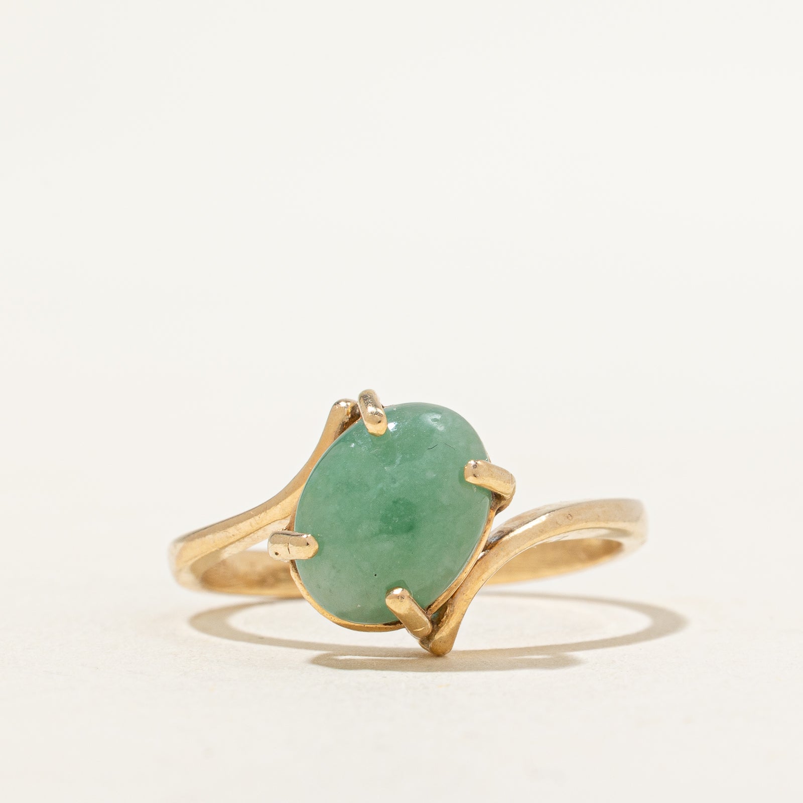 Oval Cabochon Jadeite Ring | 1.50ct | SZ 6.5