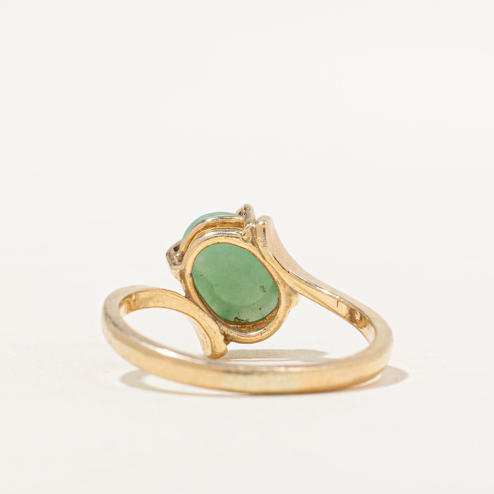 Oval Cabochon Jadeite Ring | 1.50ct | SZ 6.5