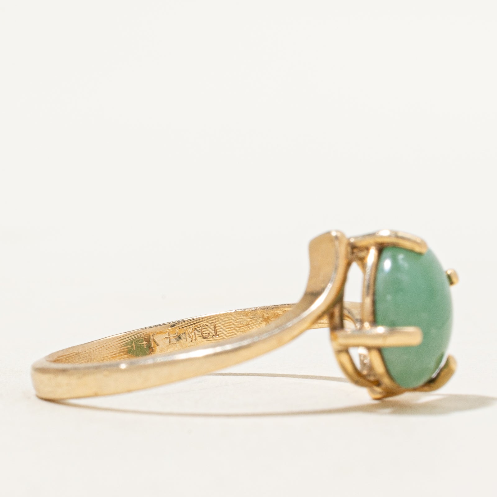 Oval Cabochon Jadeite Ring | 1.50ct | SZ 6.5