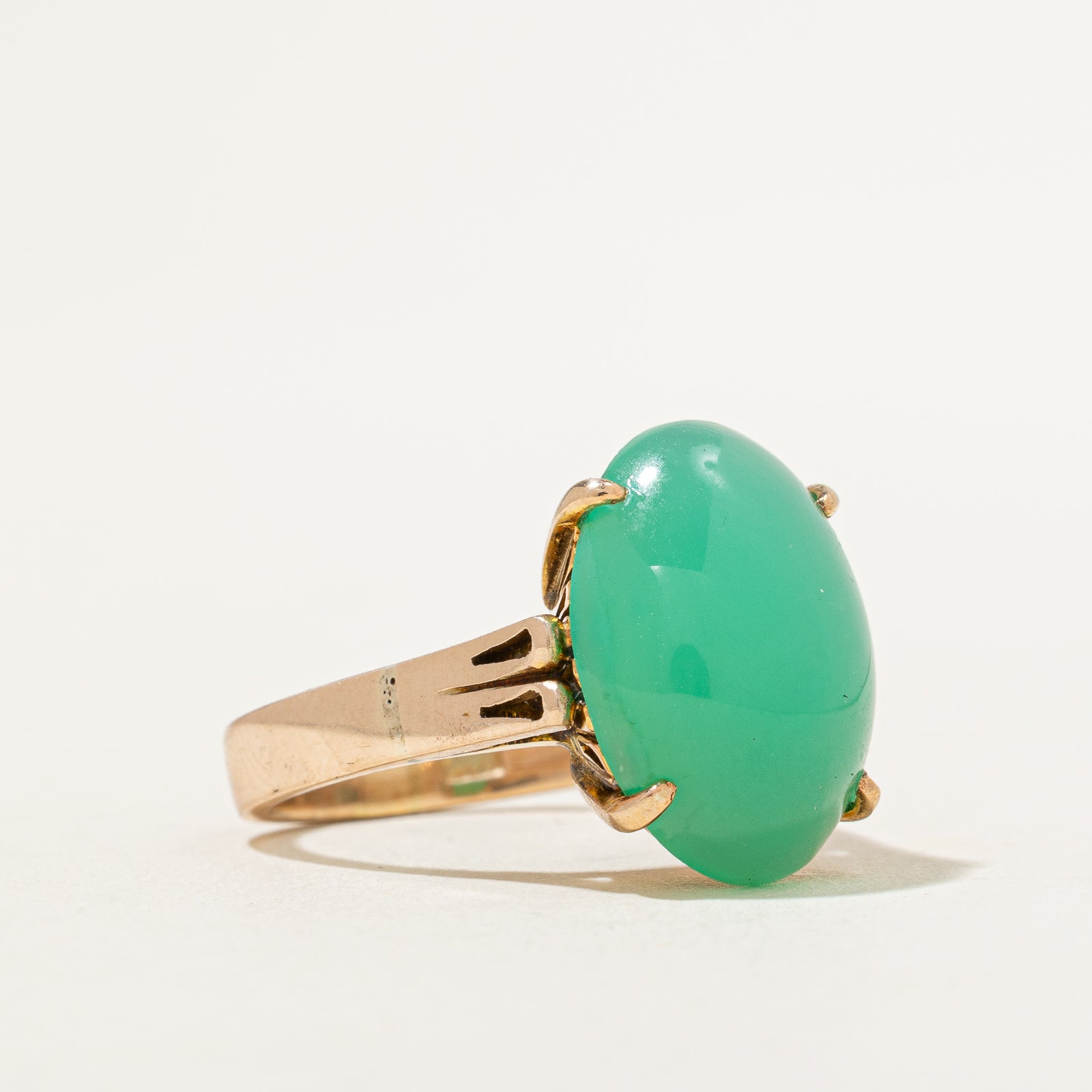 Oval Cabochon Jade Ring | 7.80ct | SZ 6.75