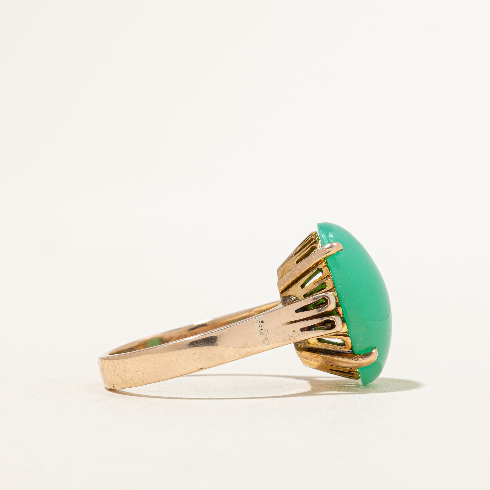 Oval Cabochon Jade Ring | 7.80ct | SZ 6.75