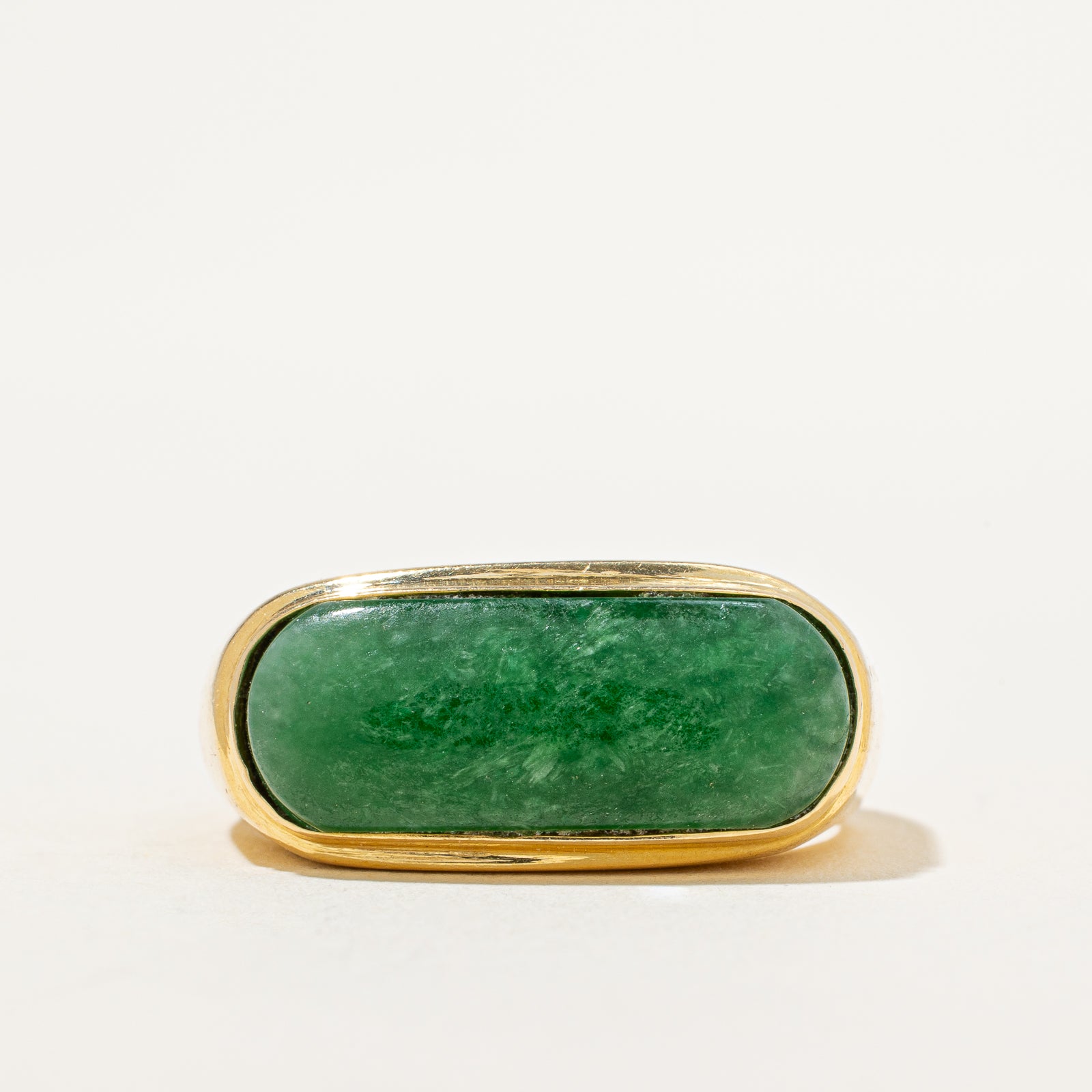 East West Cabochon Jade Ring | 4.50ct | SZ 9.75