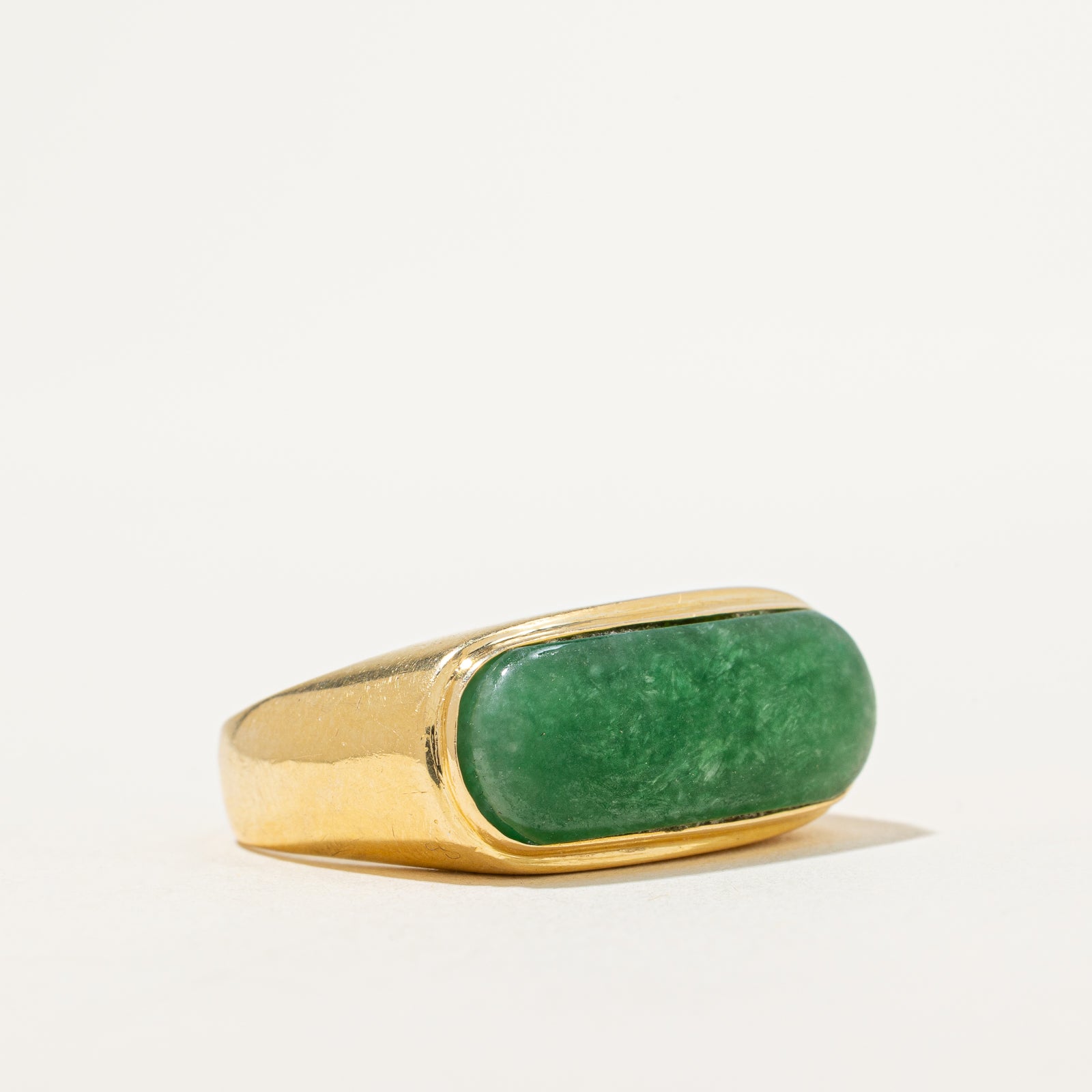 East West Cabochon Jade Ring | 4.50ct | SZ 9.75