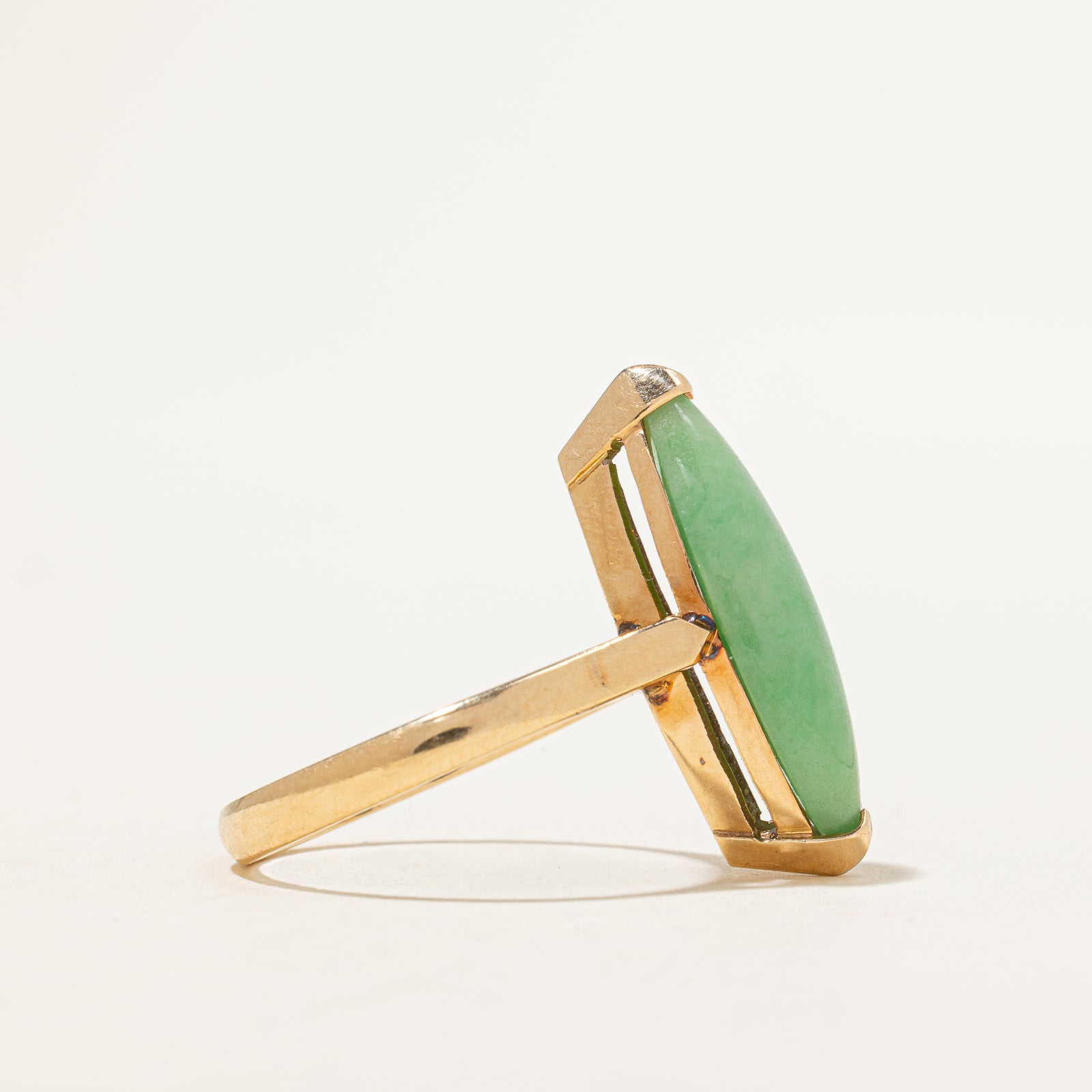 Marquise Cabochon Jade Ring | 4.00ct | SZ 6.25