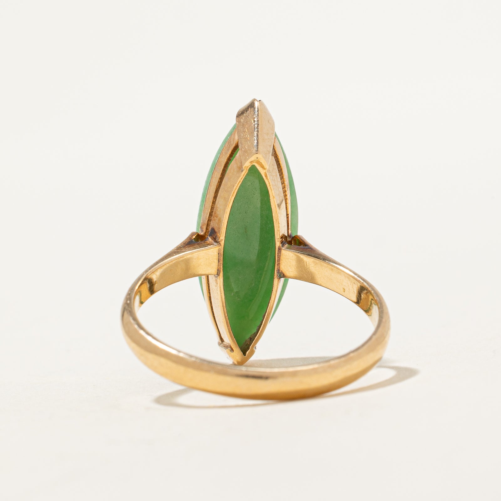 Marquise Cabochon Jade Ring | 4.00ct | SZ 6.25