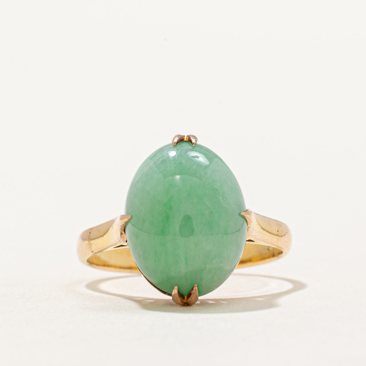 Oval Cabochon Jade Cocktail Ring | 8.00ct | SZ 6.5