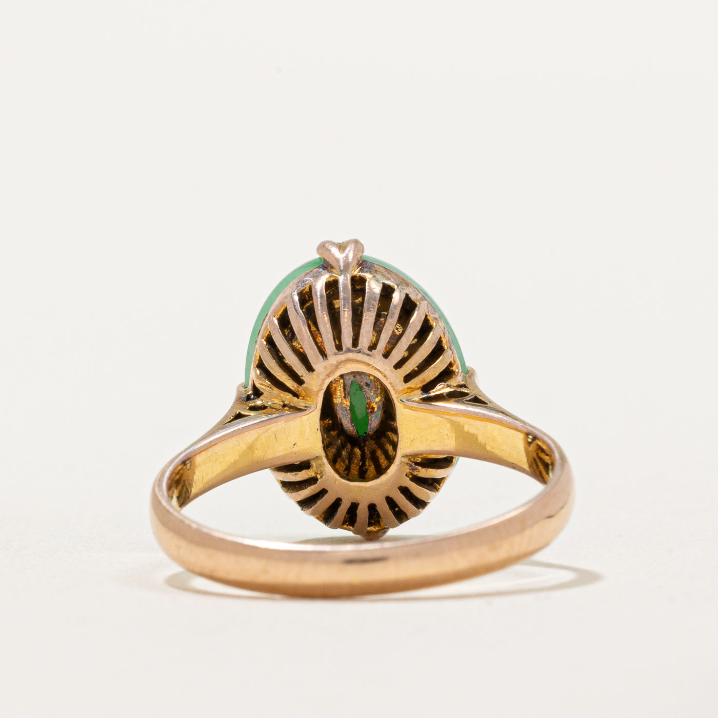 Oval Cabochon Jade Cocktail Ring | 8.00ct | SZ 6.5