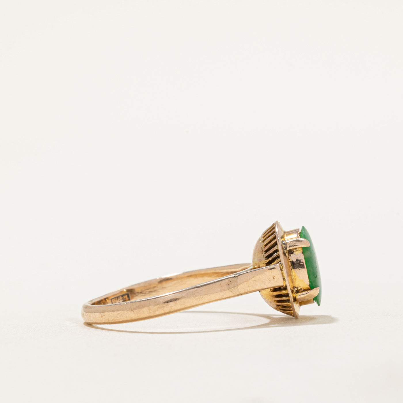 Single Stone Treated Jade Cocktail Ring | 1.15ct | SZ 8.75