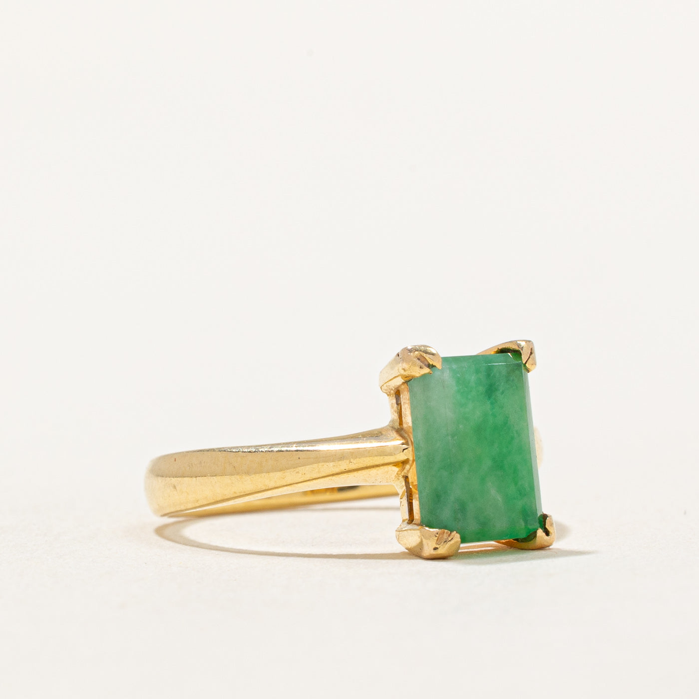 Single Stone Jade Ring | 1.30ct | SZ 5.25