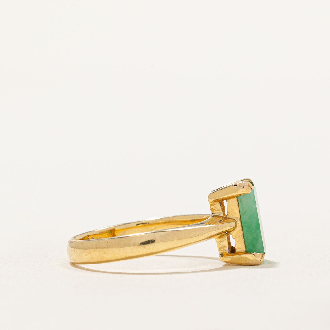 Single Stone Jade Ring | 1.30ct | SZ 5.25