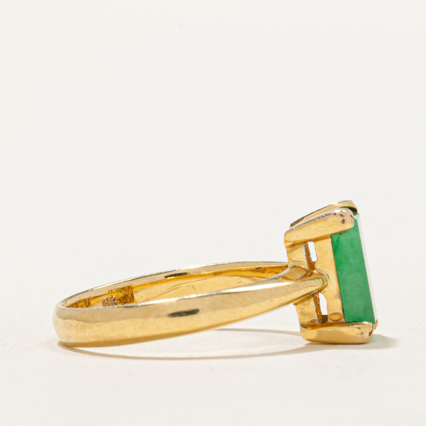 Single Stone Jade Ring | 1.30ct | SZ 5.25