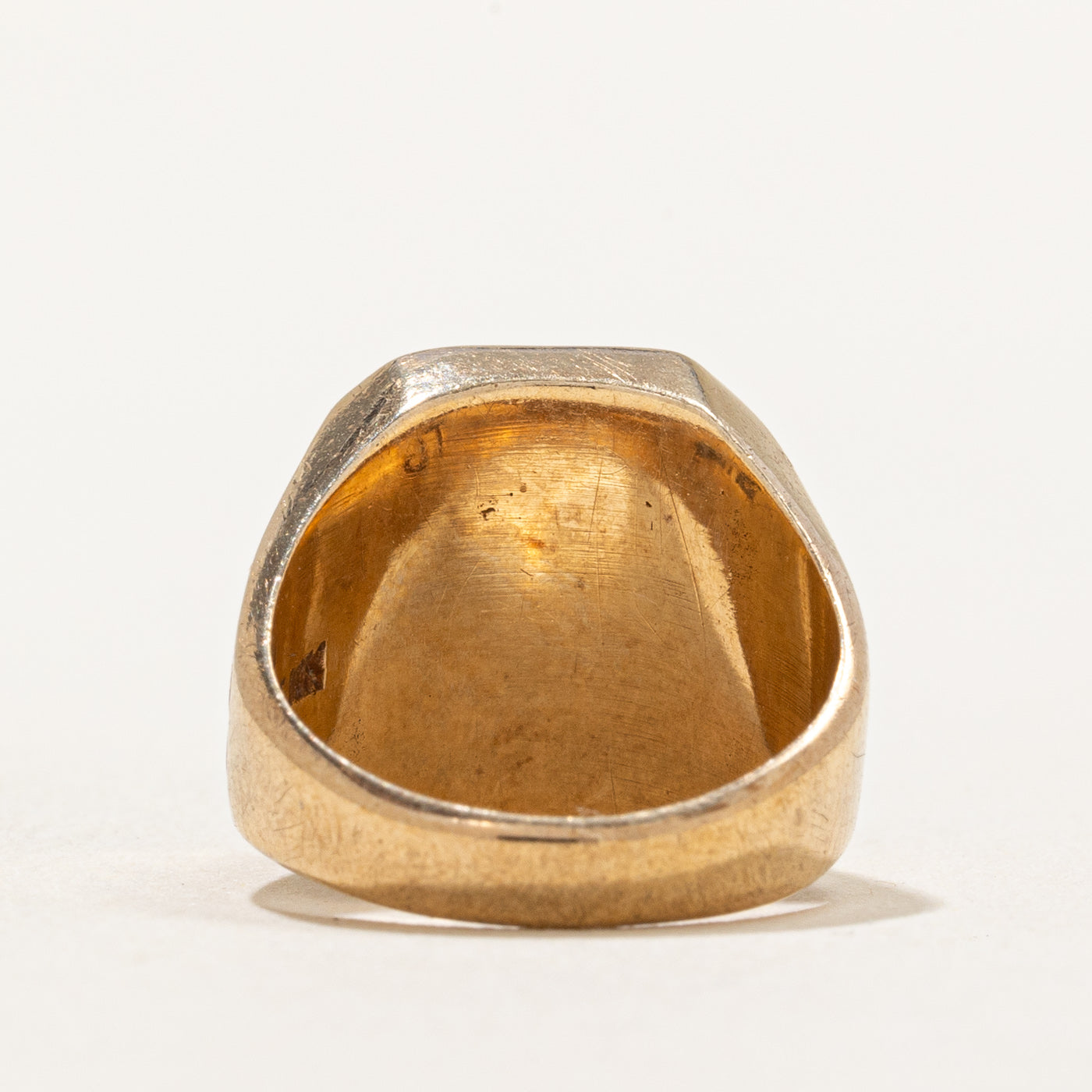 Engraved Chalcedony Signet Ring | 2.00ct | SZ 2.5