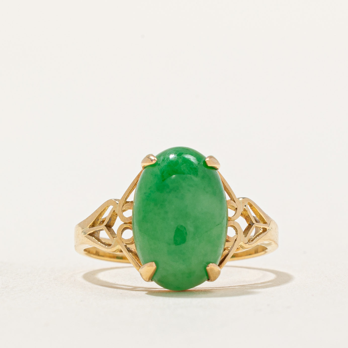 Oval Cabochon Jade Ring | 4.50ct | SZ 5.5