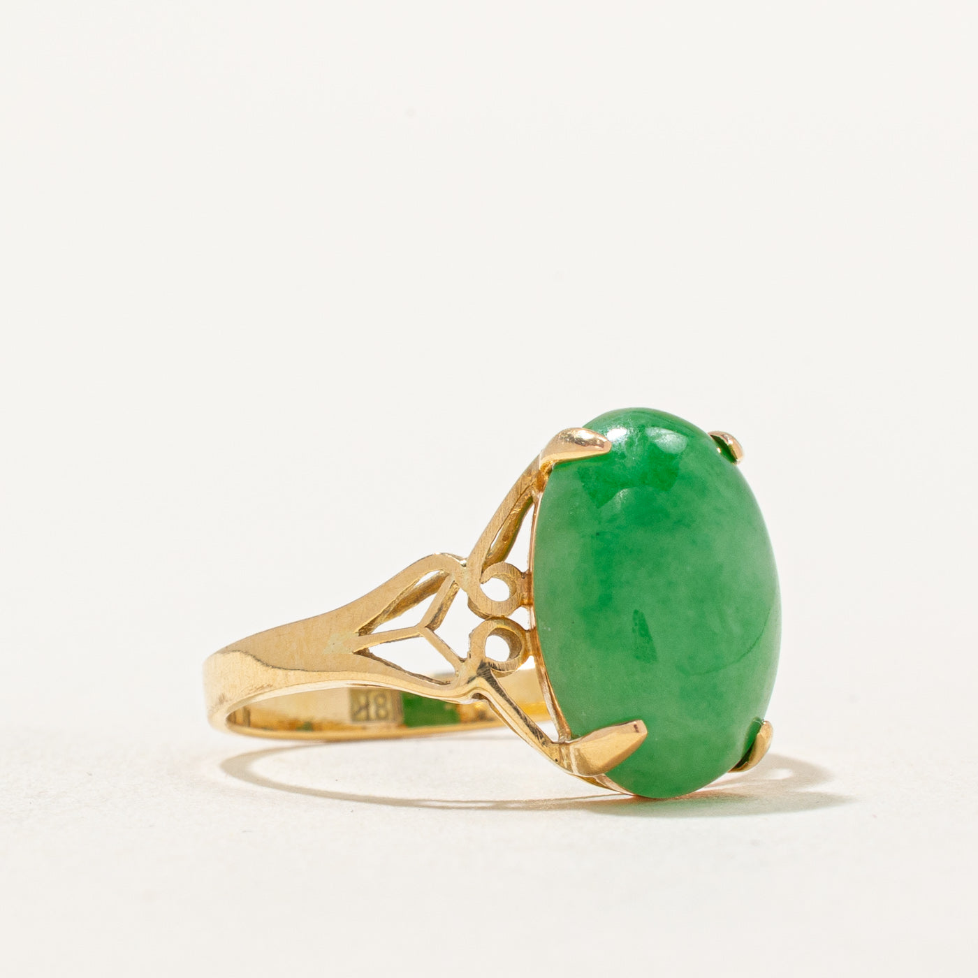 Oval Cabochon Jade Ring | 4.50ct | SZ 5.5