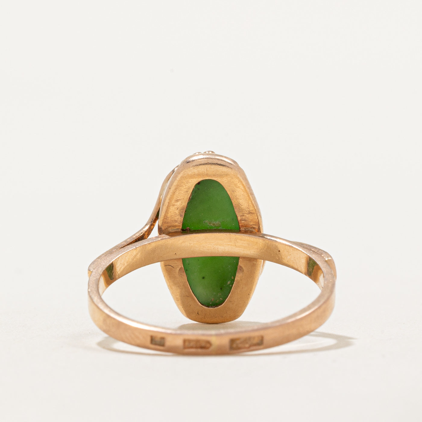 Bague cocktail en jade néphrite | 4,90 ct | Taille 8