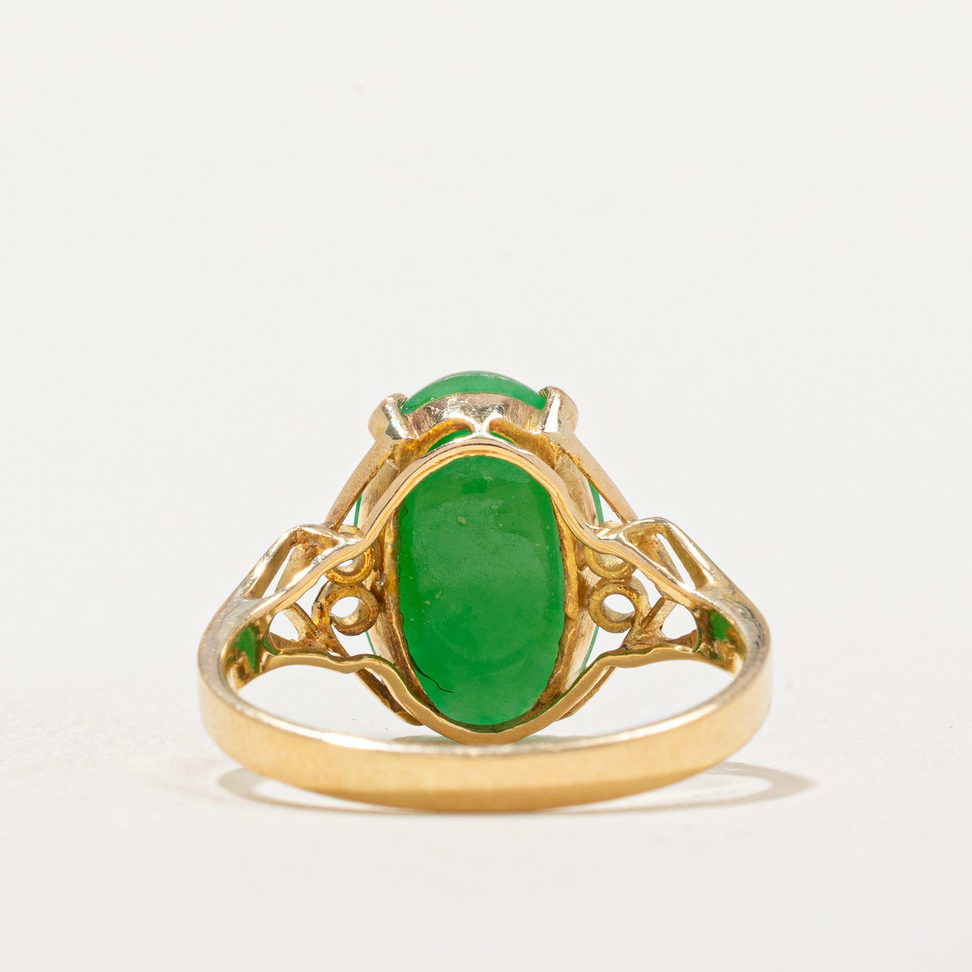 Oval Cabochon Jade Ring | 4.50ct | SZ 5.5