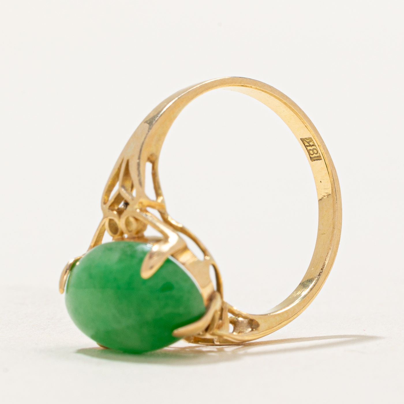 Oval Cabochon Jade Ring | 4.50ct | SZ 5.5