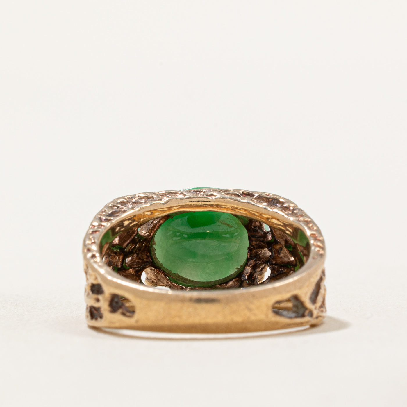 Jade Openwork Cocktail Ring | 4.40ct | SZ 7.5