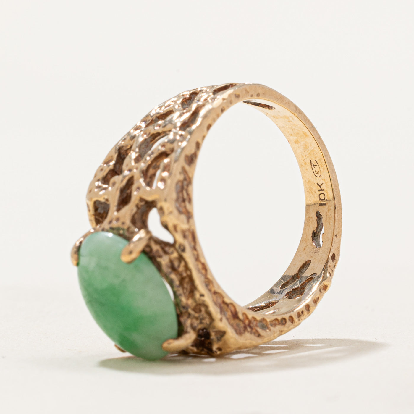 Jade Openwork Cocktail Ring | 4.40ct | SZ 7.5