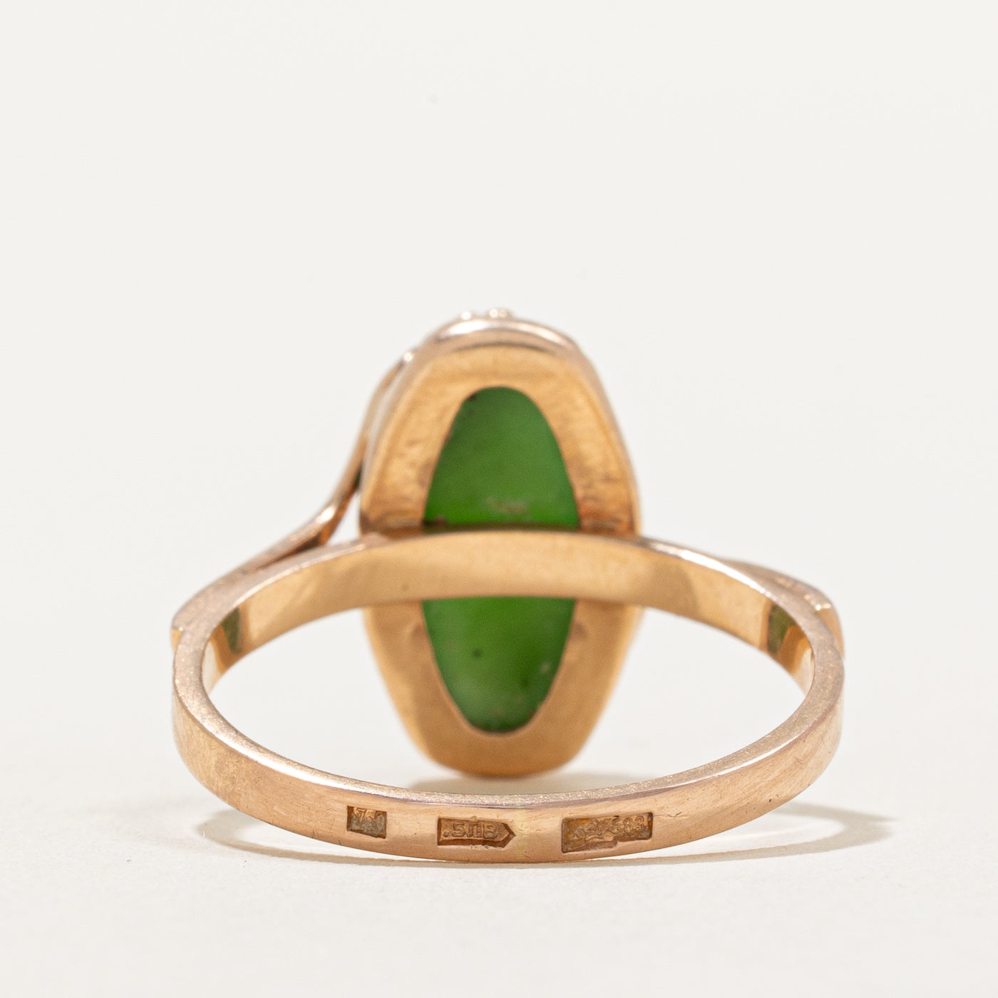 Bague cocktail en jade néphrite | 4,90 ct | Taille 8