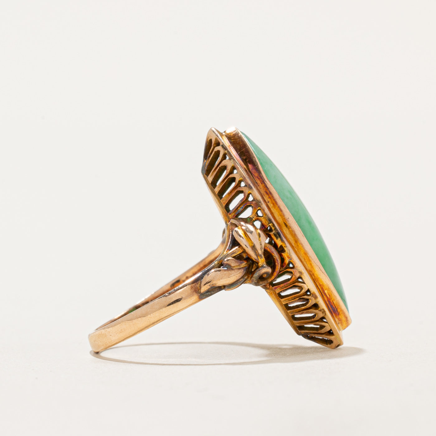 Marquise Cabochon Jade Ring | 3.00ct | SZ 4.75