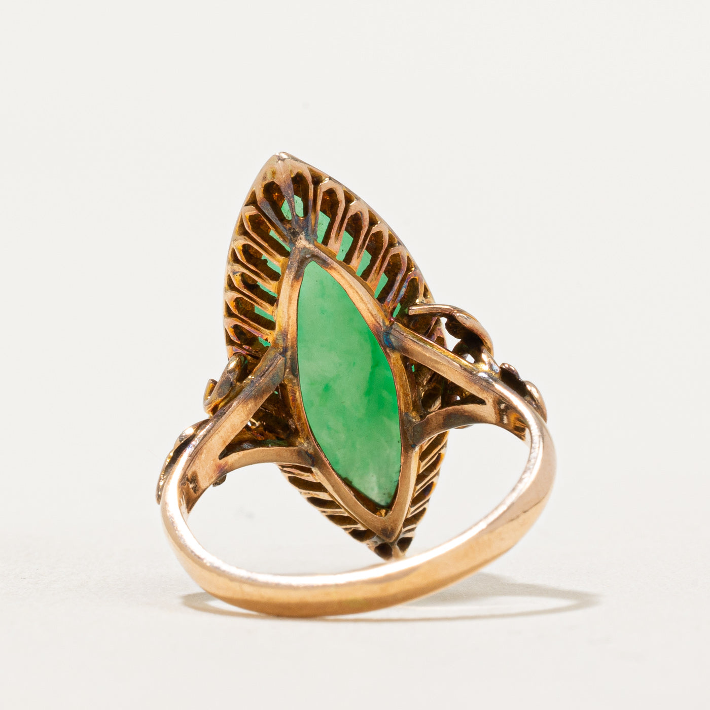 Marquise Cabochon Jade Ring | 3.00ct | SZ 4.75