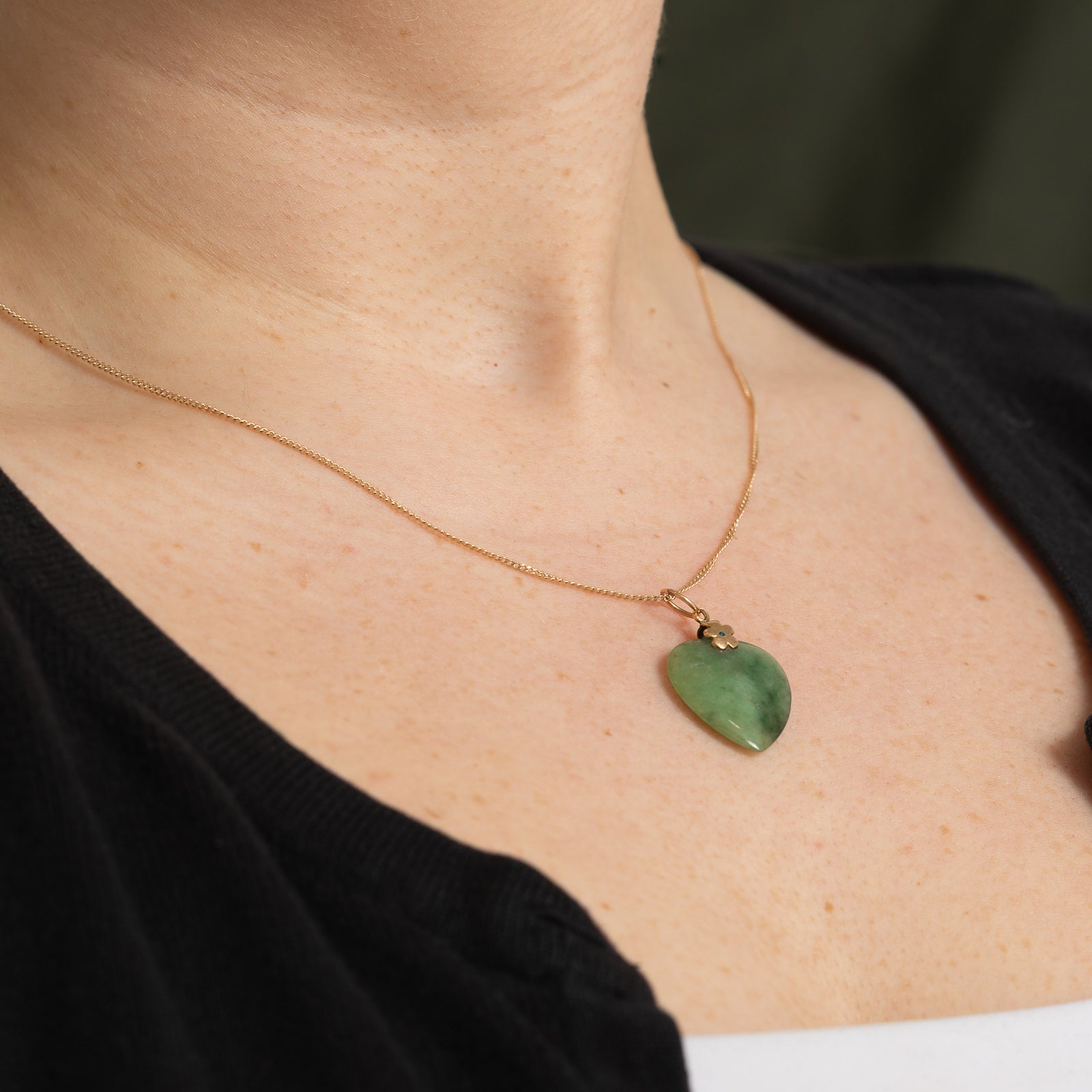 Jadeite Heart Pendant | 14.00ct
