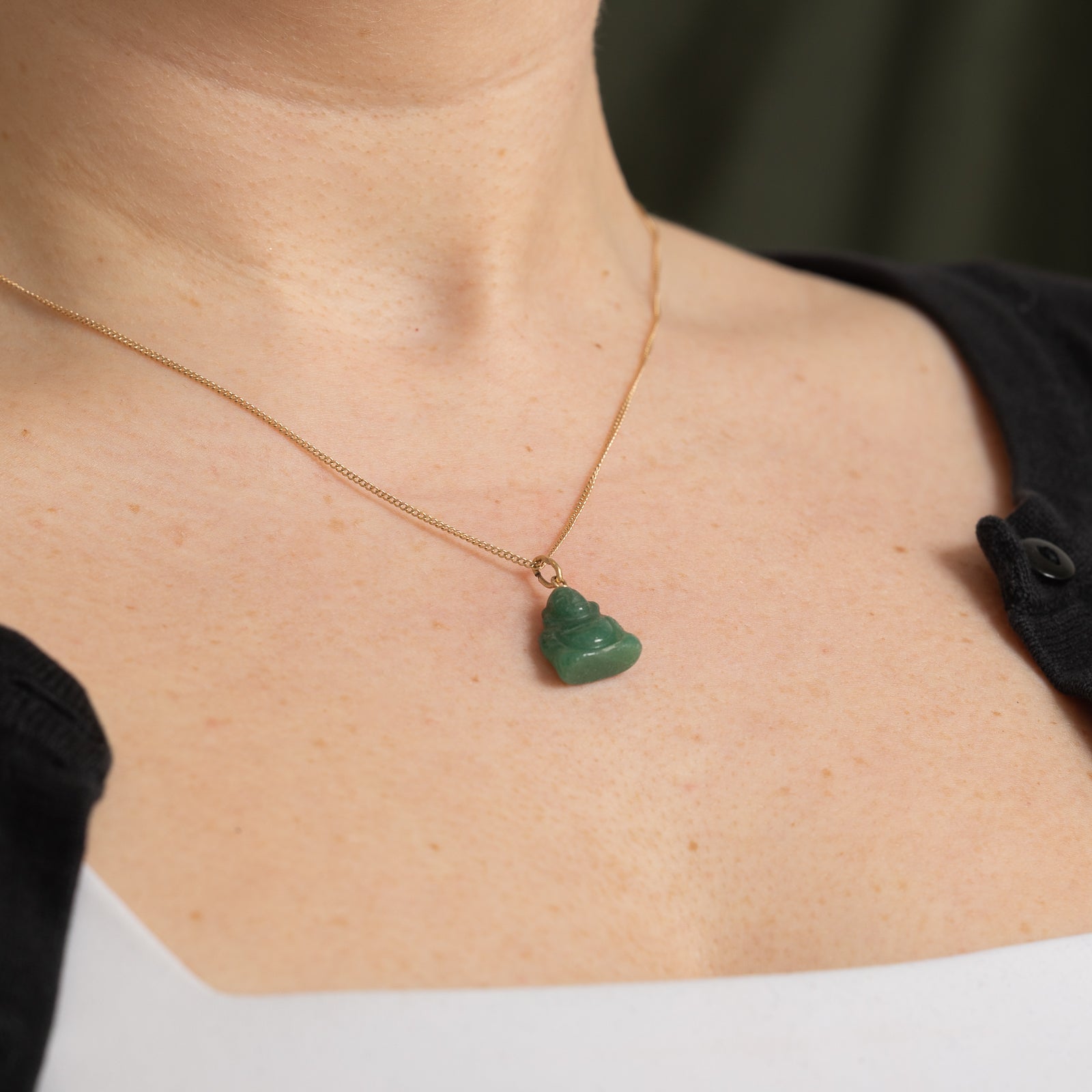 Aventurine Quartz Buddha Pendant | 9.00ct
