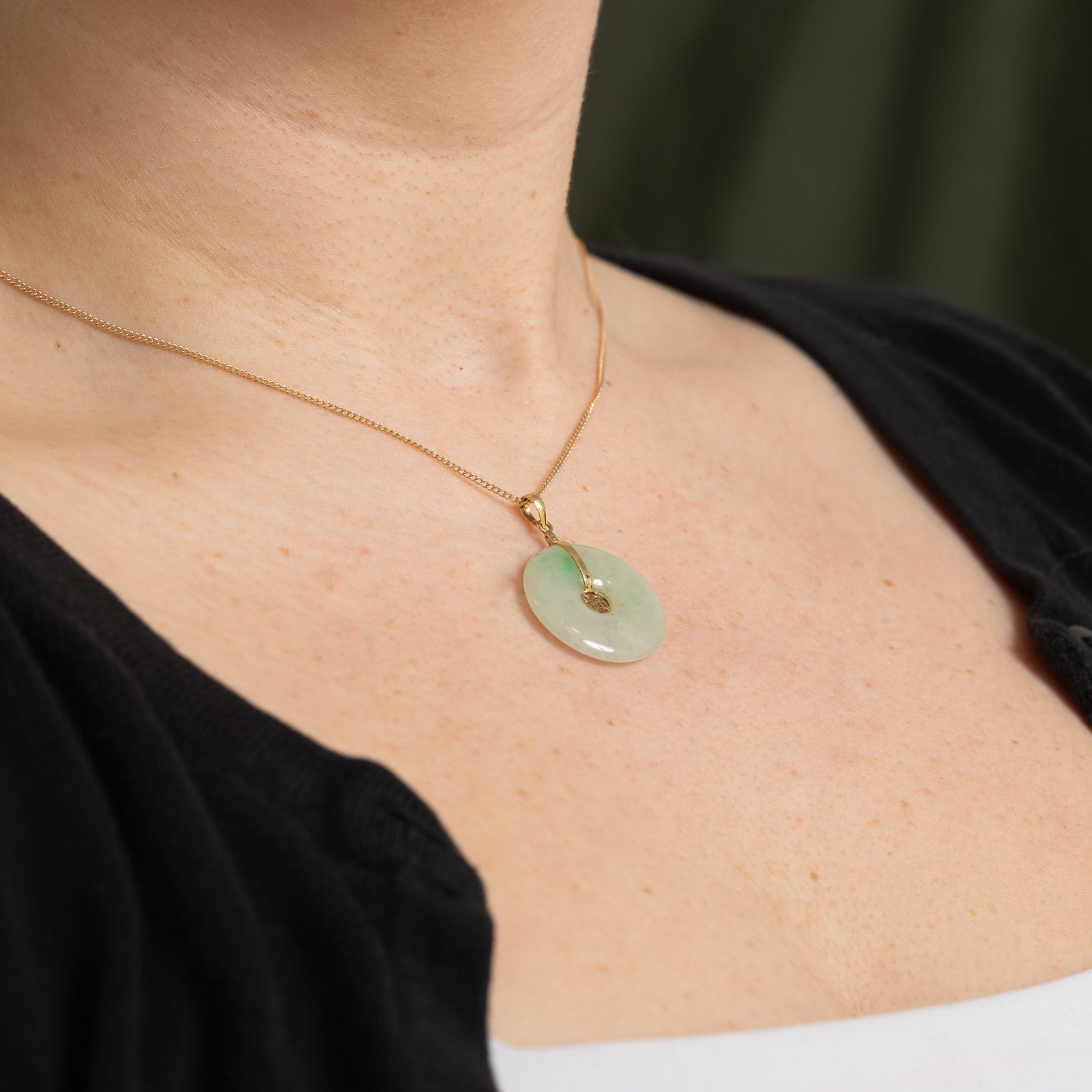 Chinese Donut Jadeite Pendant | 20.00ct