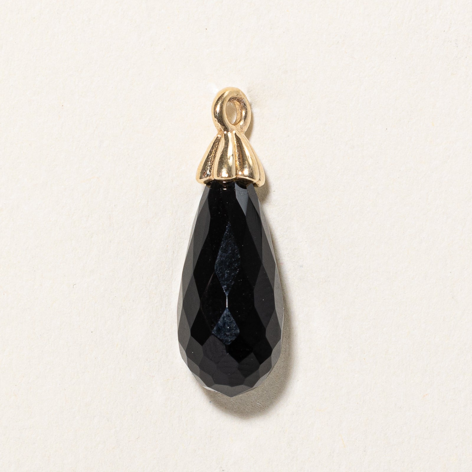 Faceted Onyx Drop Pendant | 6.00ct