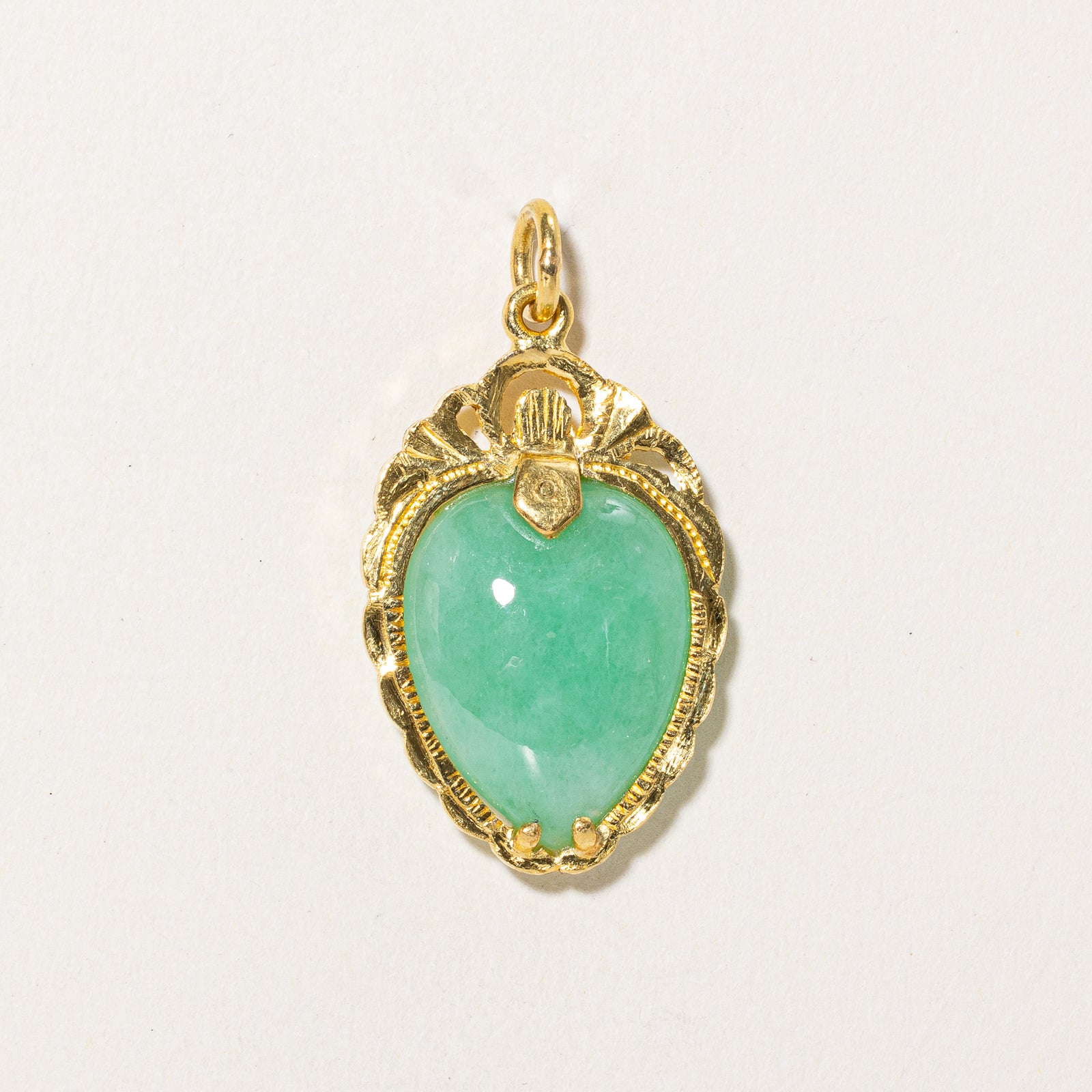 Pear Shaped Jadeite Textured Pendant | 25.00ct