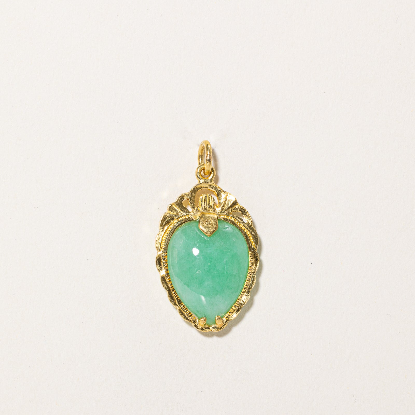 Pear Shaped Jadeite Textured Pendant | 25.00ct