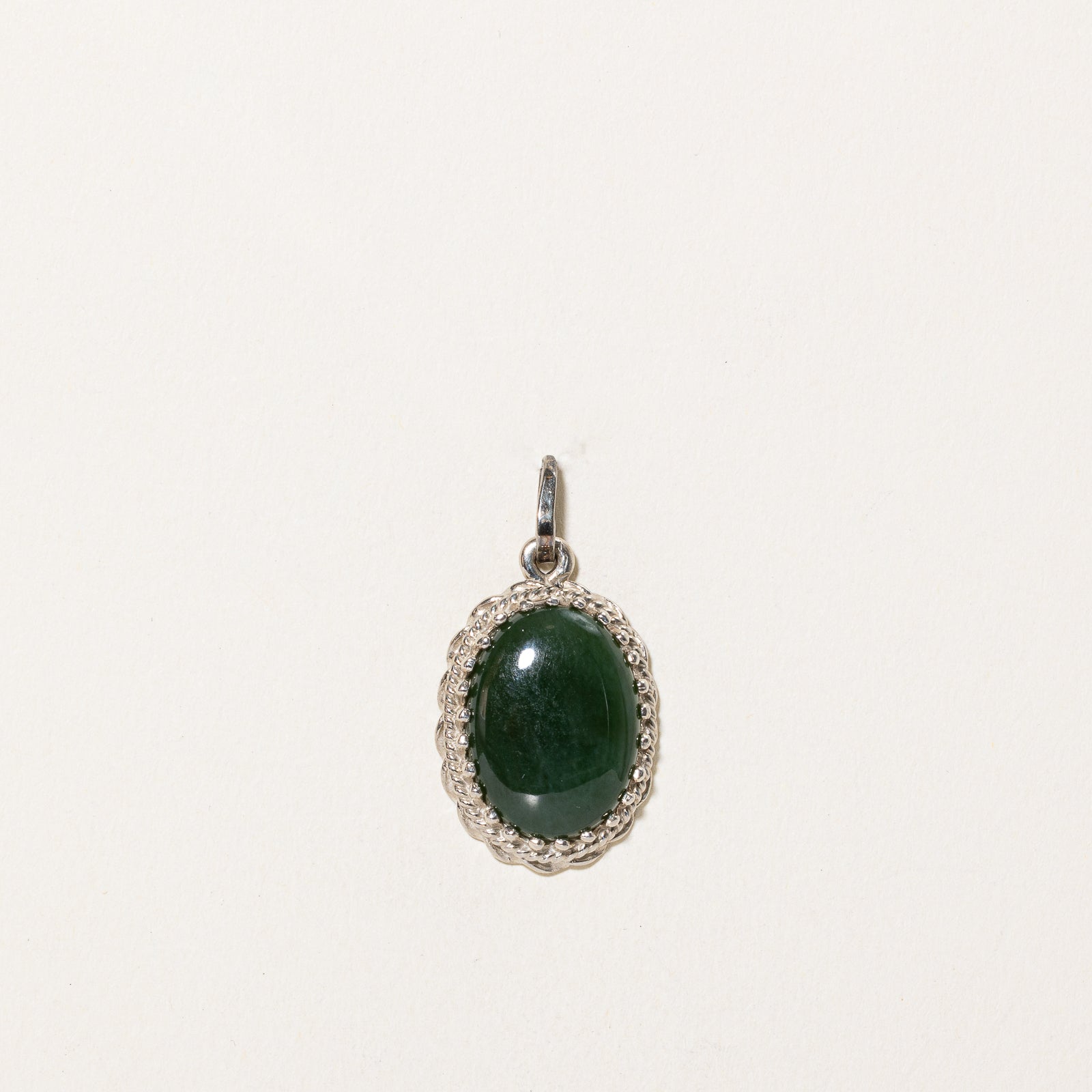 Oval Cabochon Nephrite Jade Pendant | 4.80ct